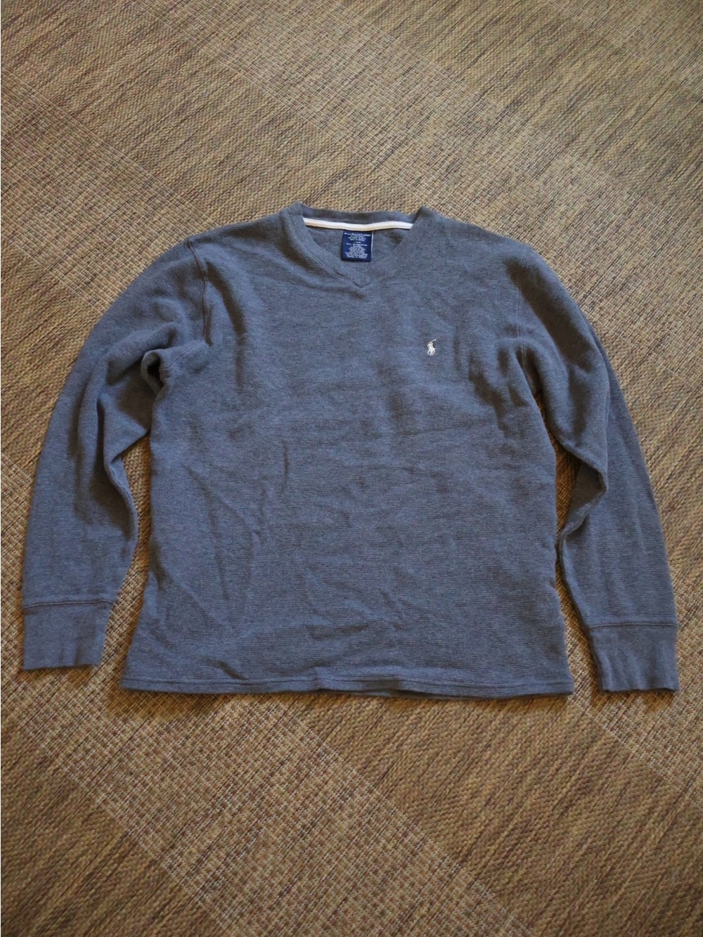 Polo by Ralph Lauren Charcoal Gray V-Neck Sweater